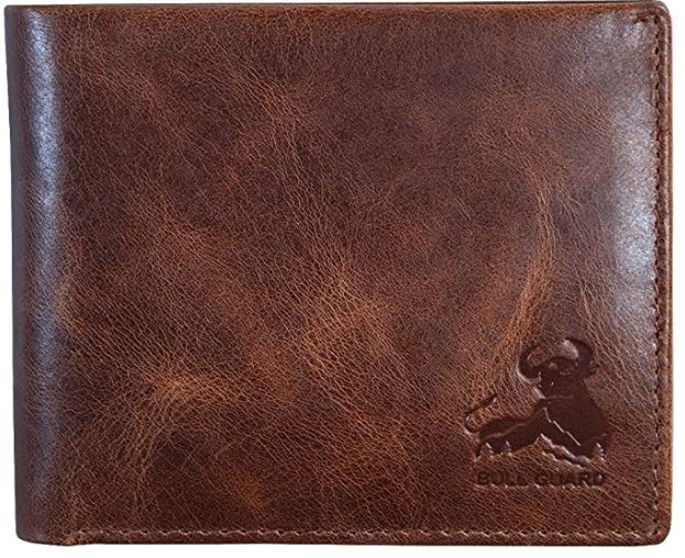 Men's leather wallet from Amazon to bring with you on a first date to impress a girl