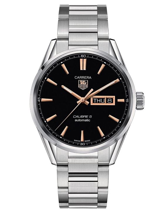 Classy and sexy Tag Heuer Calibre automatic watch for guys to wear on a first date to impress women
