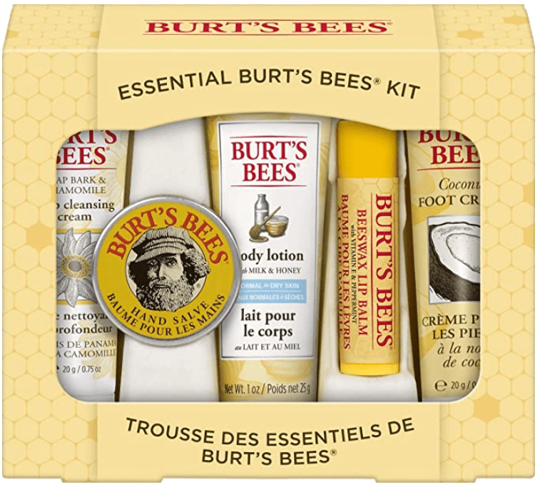 Burt's Bees Gift Set for Him with Chapstick, Hand Cream, and Foot Cream